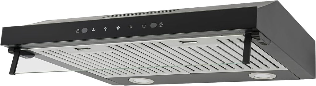36 Inch Copper Island Mount Range Hood 610 CFM LED Lights Dishwasher-Safe Baffle Filters