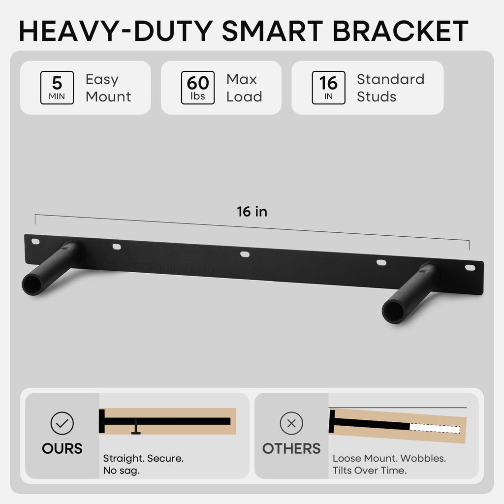 20 Inch Floating Shelves, High-End Solid Pine Wood, Set of 2