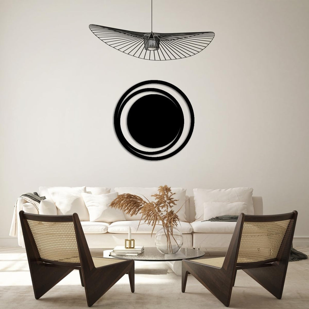 Minimalist Geometric Circle Metal Wall Art Decor Outdoor Decor Metal Signs Modern Abstract Style Elegant Wall