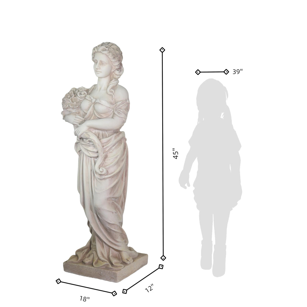 45'' High Large Spring Goddess of the Four Seasons Statue