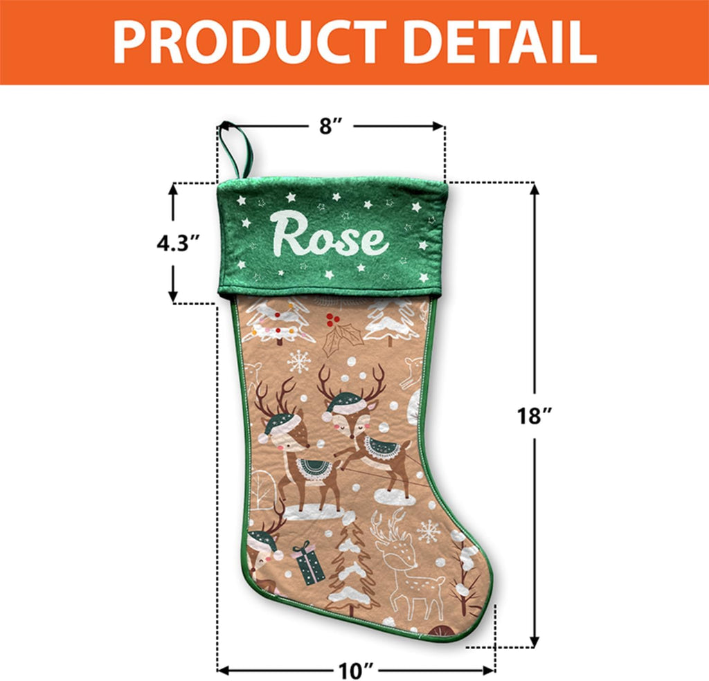 Personalized Needlepoint Christmas Stockings, 2D Plush Angel Stockings with Names, Xmas Stocking for Kids, Holiday