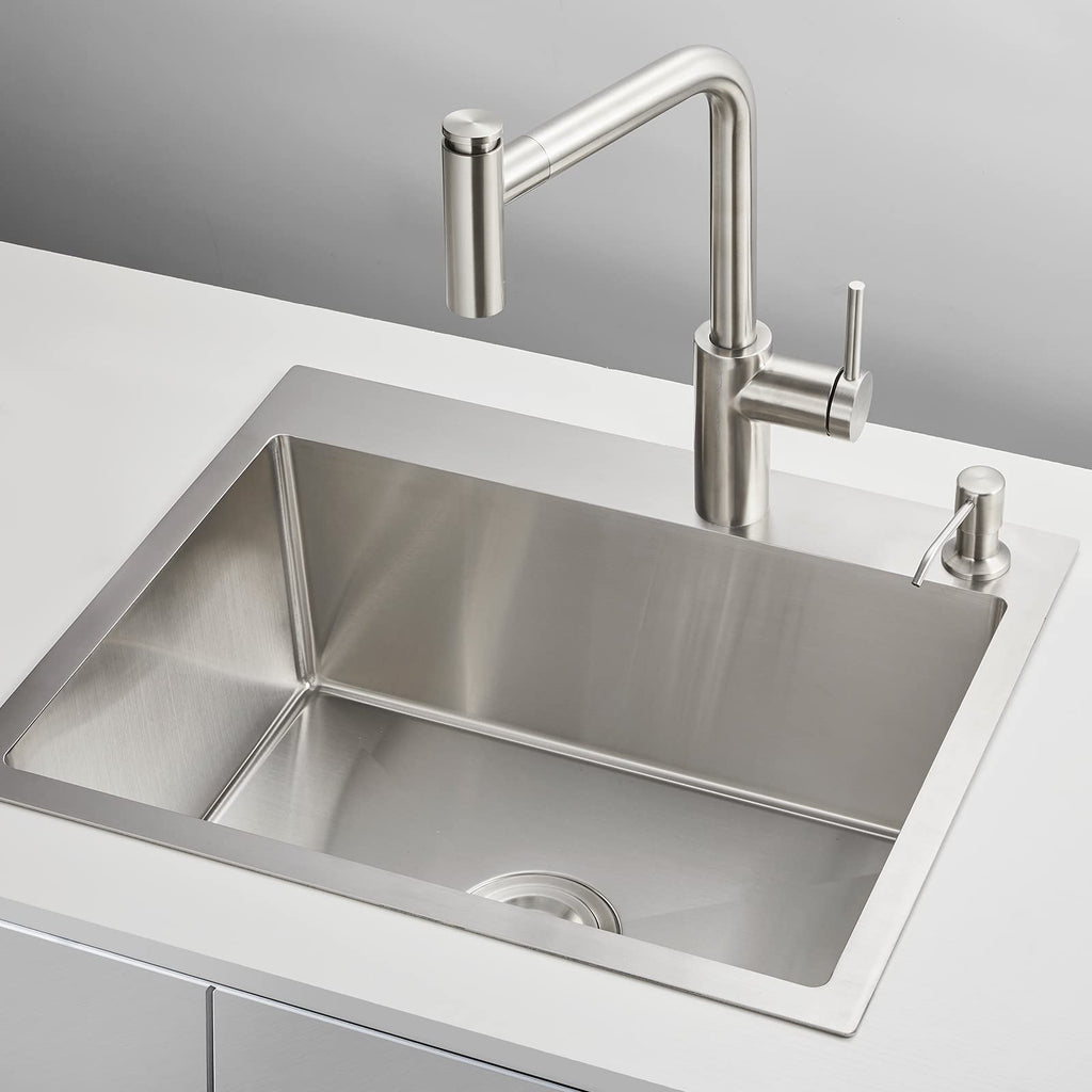 Drop Sink - 20"×16" Single Bowl Undermount Sink