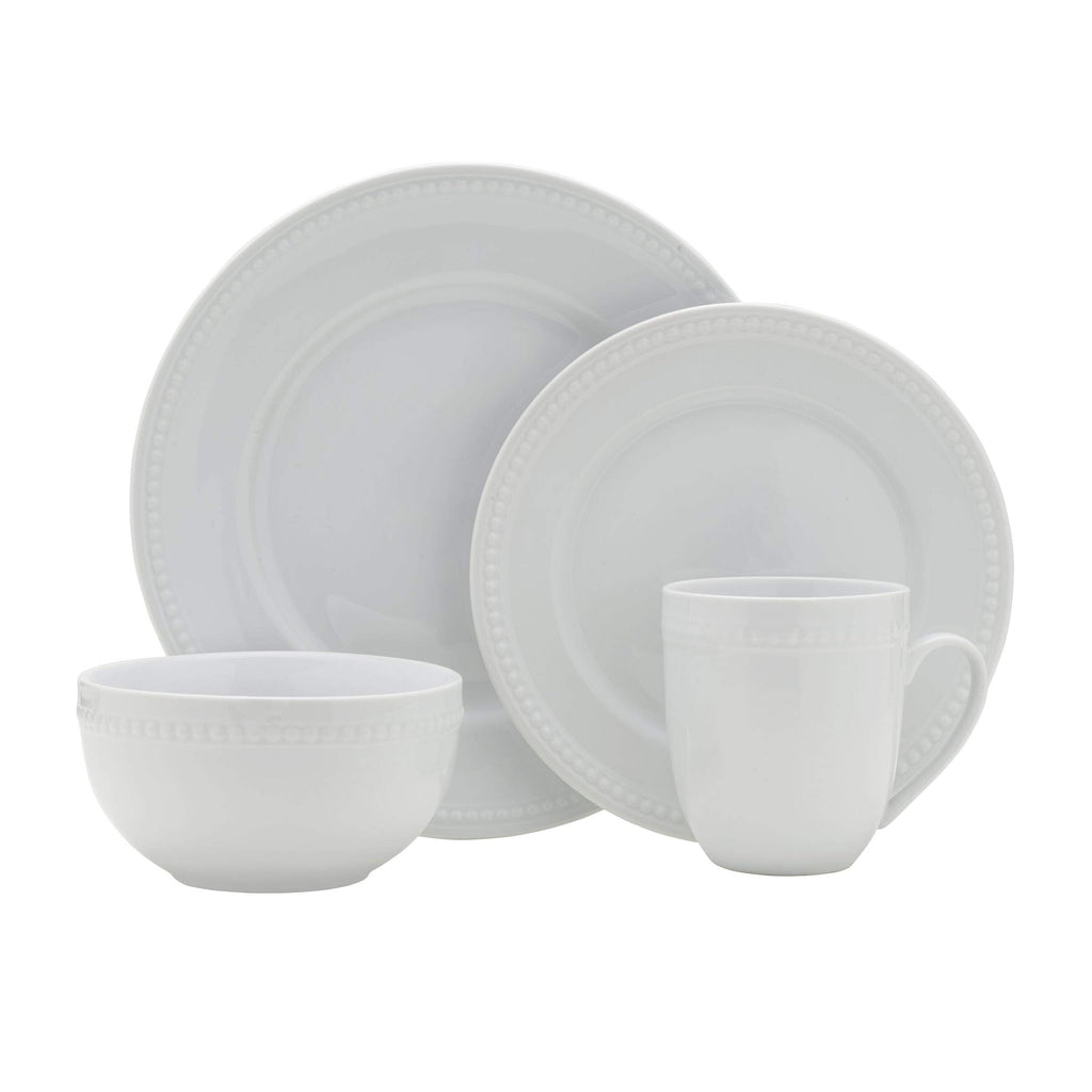 Fitz and Floyd, Beaded 16 Piece Dinnerware Set, Service for 4