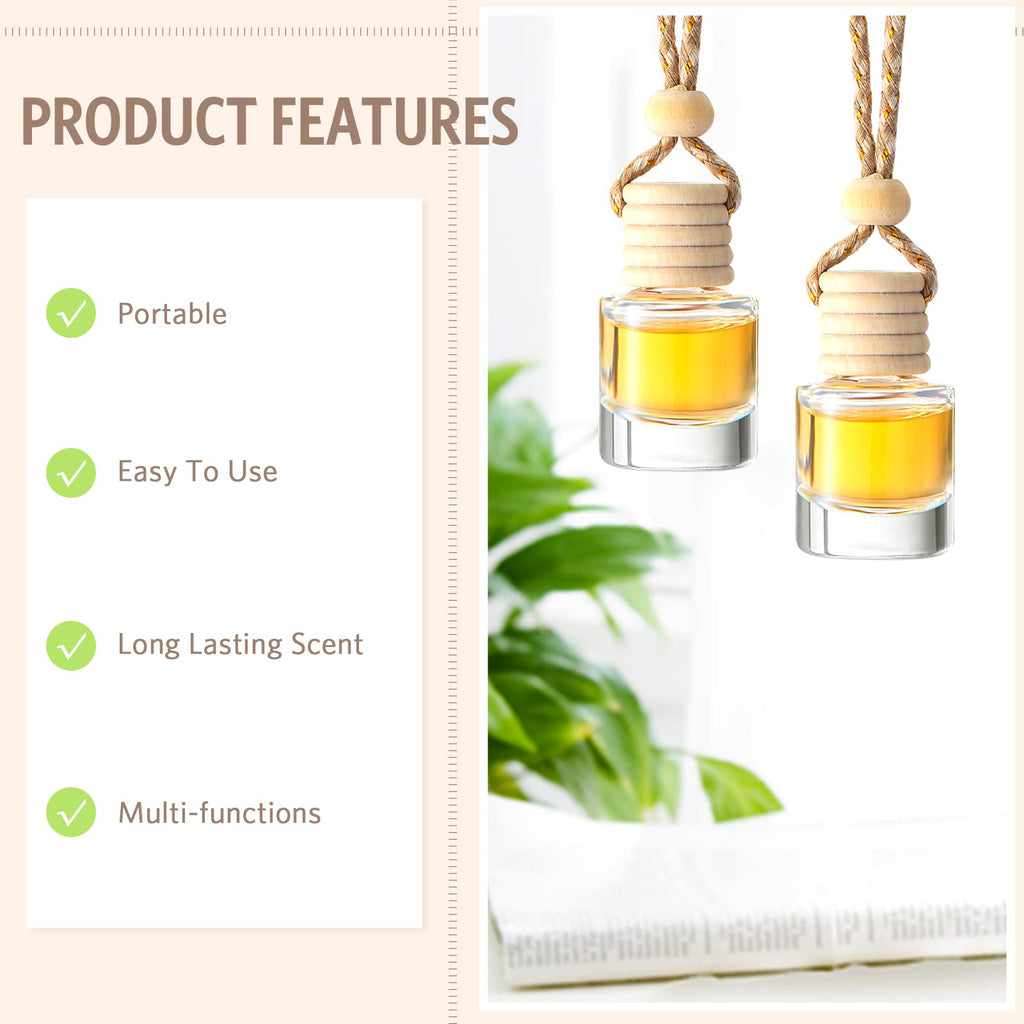 100 Pcs Car Diffuser Bottles Empty Bulk with Wood Cap, Classic, Clear