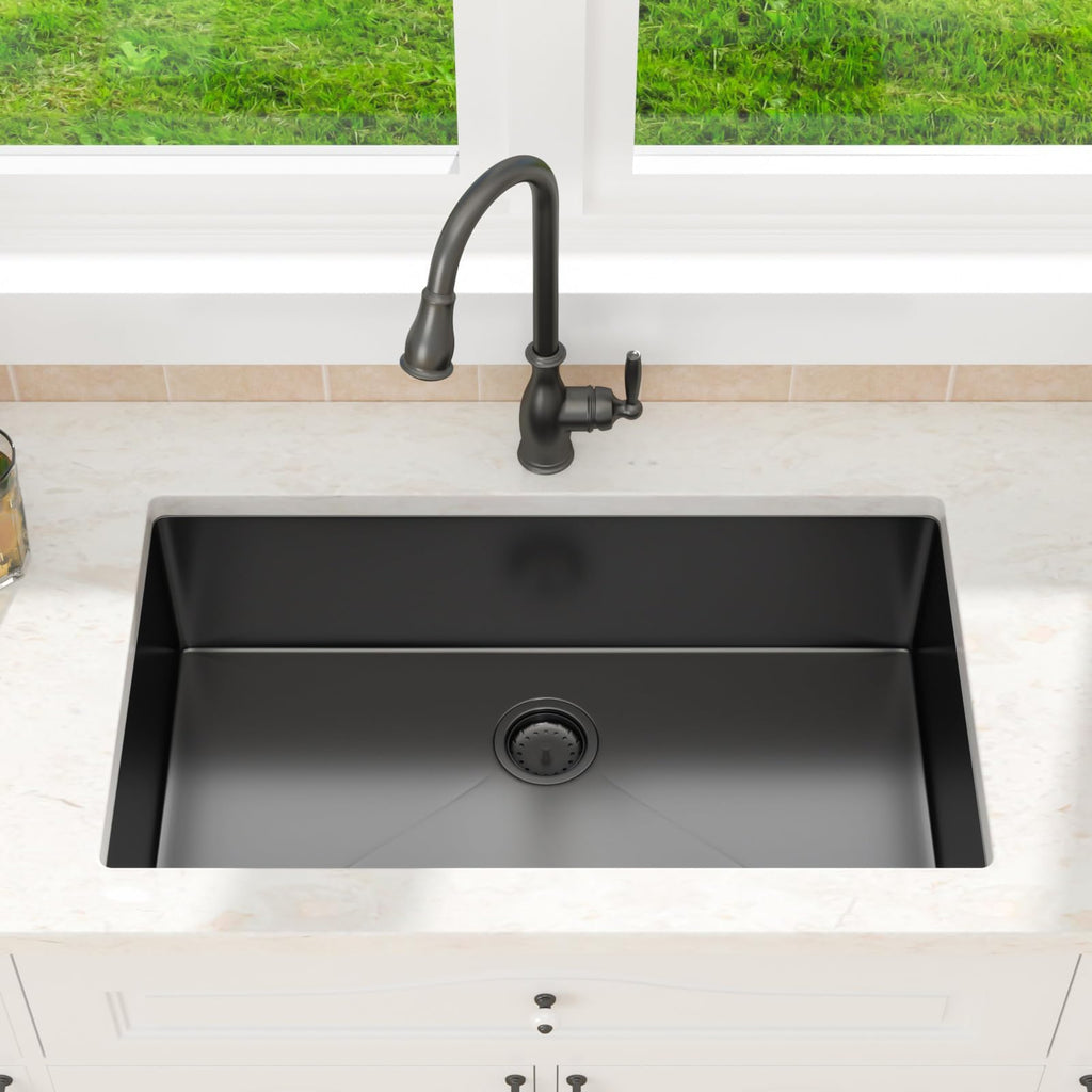 30 Inch Gunmetal Black Undermount Kitchen Sink