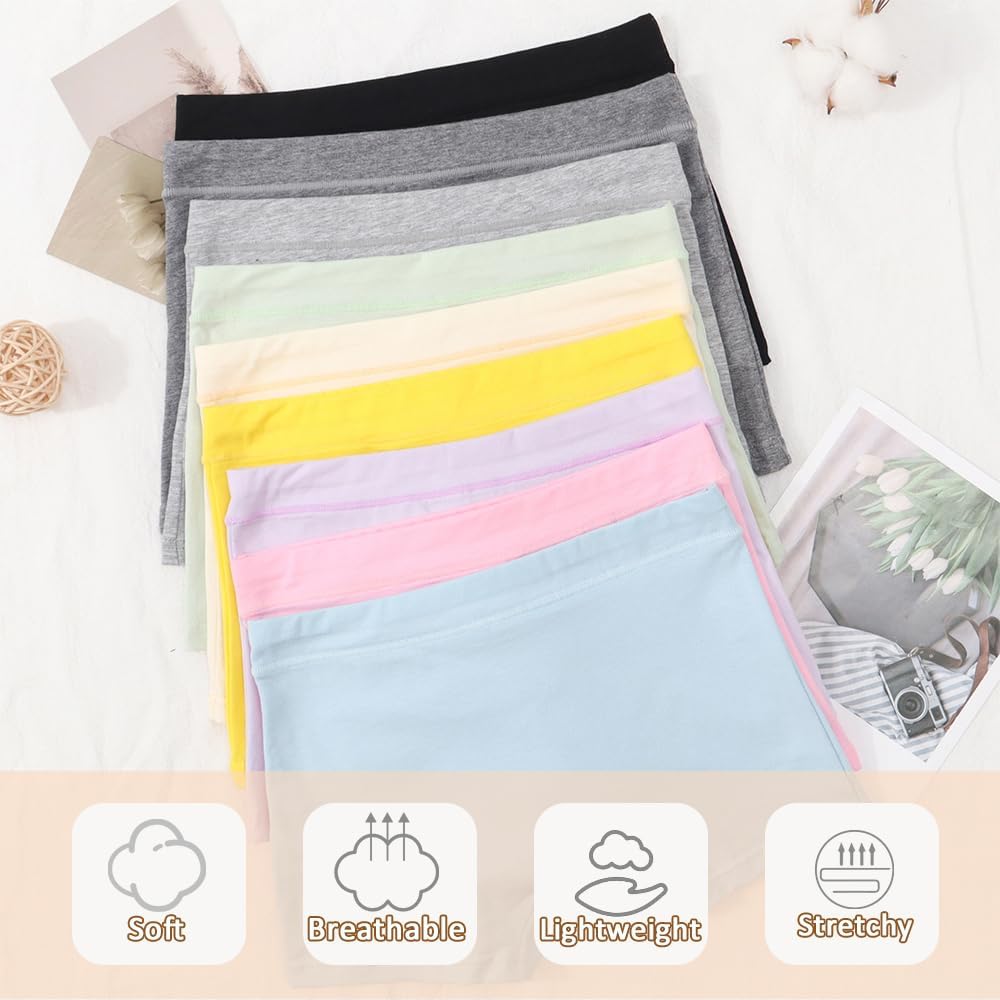Teen Girls Knickers Cotton Soft Boyshorts Kids Underwear 8 Pack Safety Panties for Dress