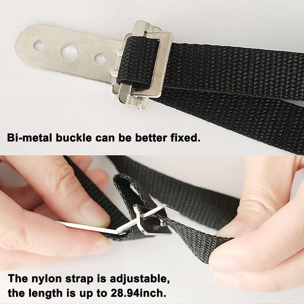 Adjustable Anti-tip TV Straps Safety for Flat Screen, Heavy Duty Dual Cable Metal Anchor for Baby Proofing & Pet