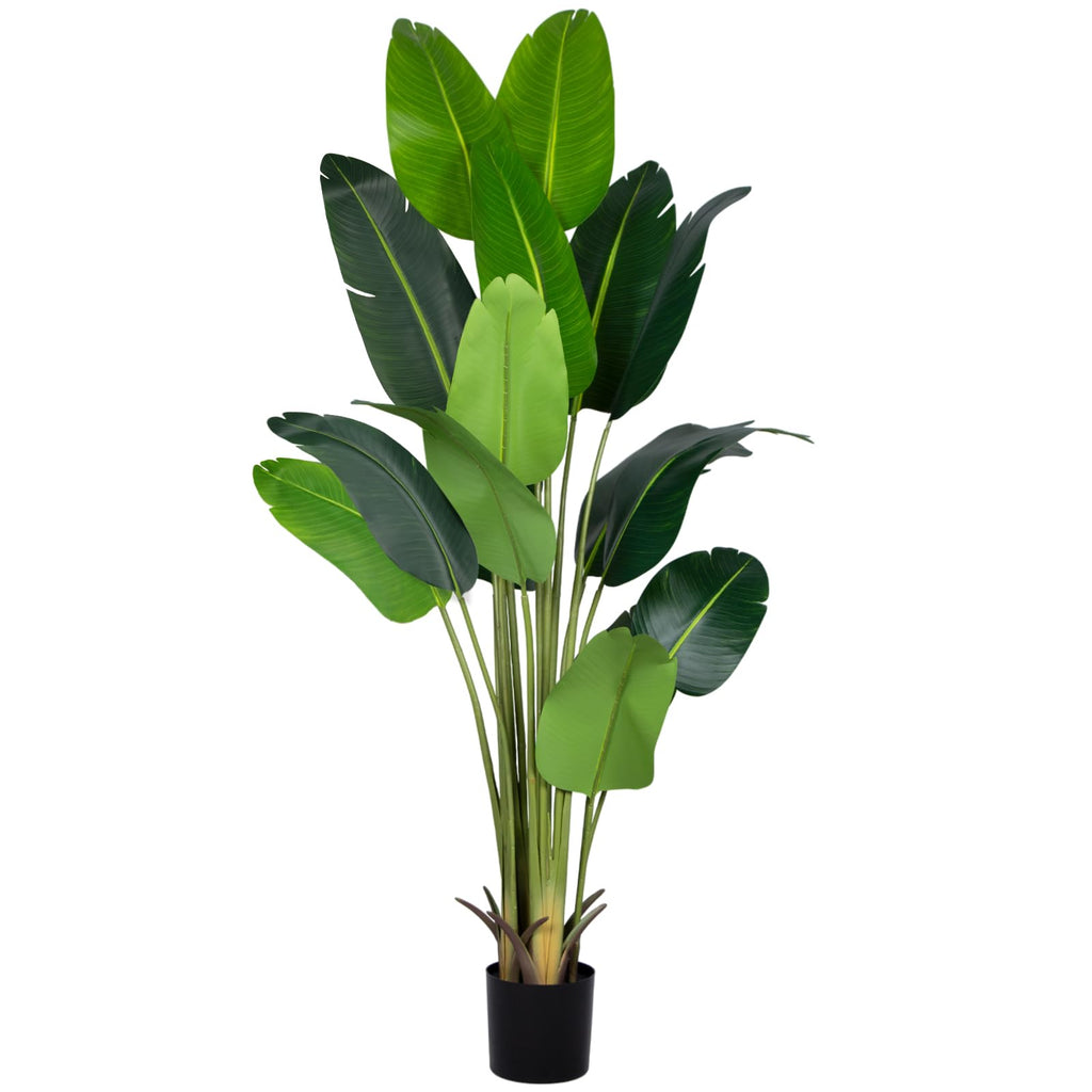 Artificial Bird of Paradise Plant, 7Ft Faux Banana Tree 1Pack