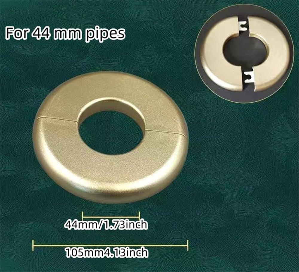 2 Pcs Wall Split Flange Self-Adhesive tape Round Escutcheon Various pipes Plate Cover for Water Pipe Faucet