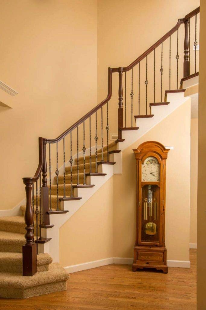 S09 - Wrought Iron Balusters Set of 10 Decorative Metal Balusters for Decks Spiral Stair Railing 1/2-inch Hollow