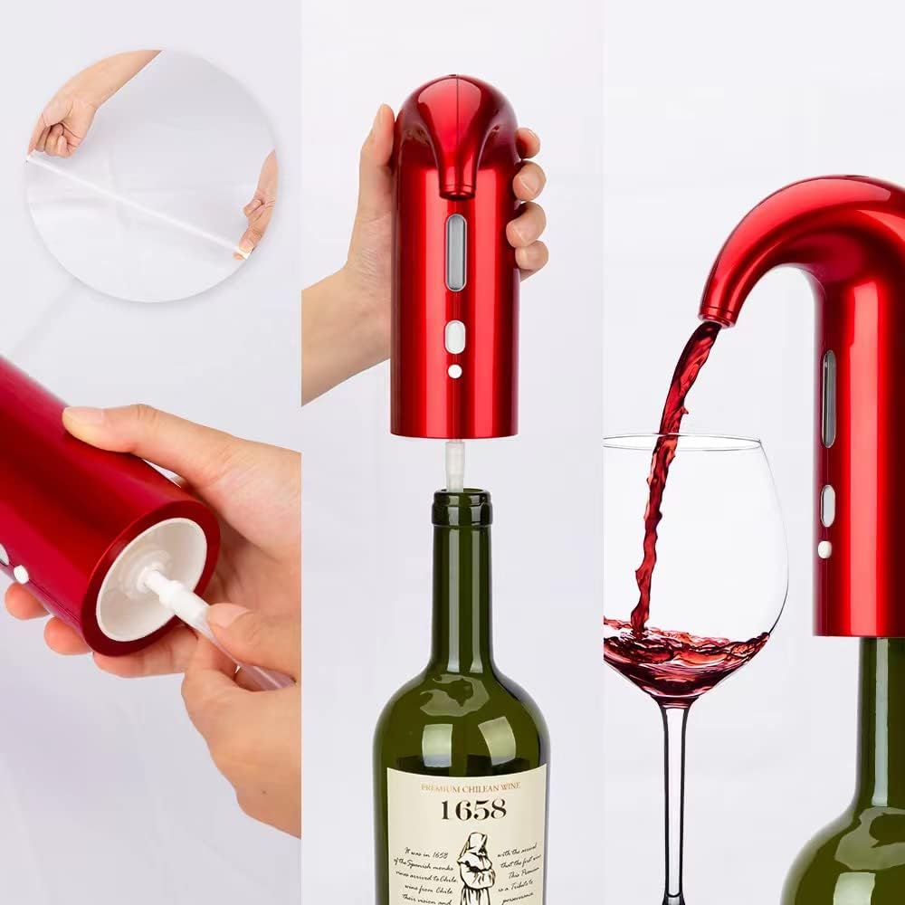 Electric Wine Aerator, Wine Aeration and Decanter Wine Dispenser Spout Pourer,Wine Accessories Gift for Wine