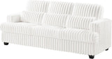 89 Inch Sofa, Modern Couch with Deep Seats, Comfy Sofa with 3 Throw Pillows, Upholstered Couch for Living Room