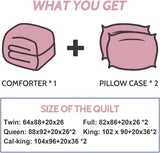 Lightweight Twin Comforter Set with 1 Pillow Sham - 2 Pieces Set