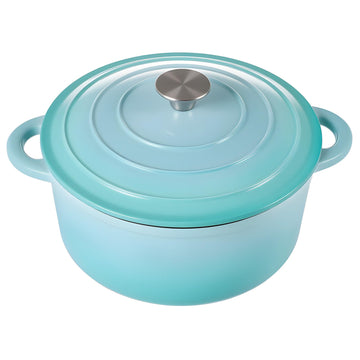 6 Quart Enameled Dutch Oven Pot with Lid, Cast Iron Dutch Oven with Dual Handles for Bread Baking, Cooking, Non-stick