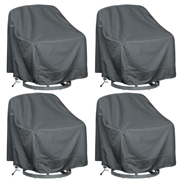 Outdoor Swivel Chair Covers 4 Pack, Waterproof 600D Patio Chair Cover