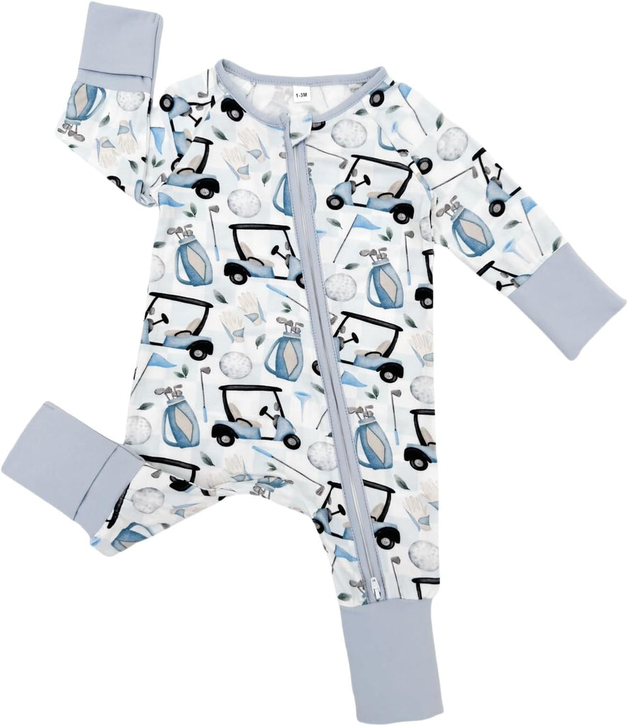 Bamboo Rayon Baby Pajamas, Zip Rompers for Boys and Girls