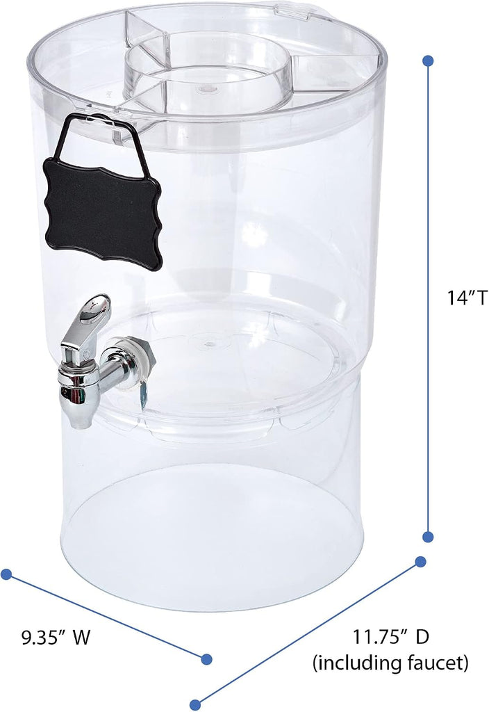 Durable 2 Gallon Beverage Dispenser with Stand - Set of 2