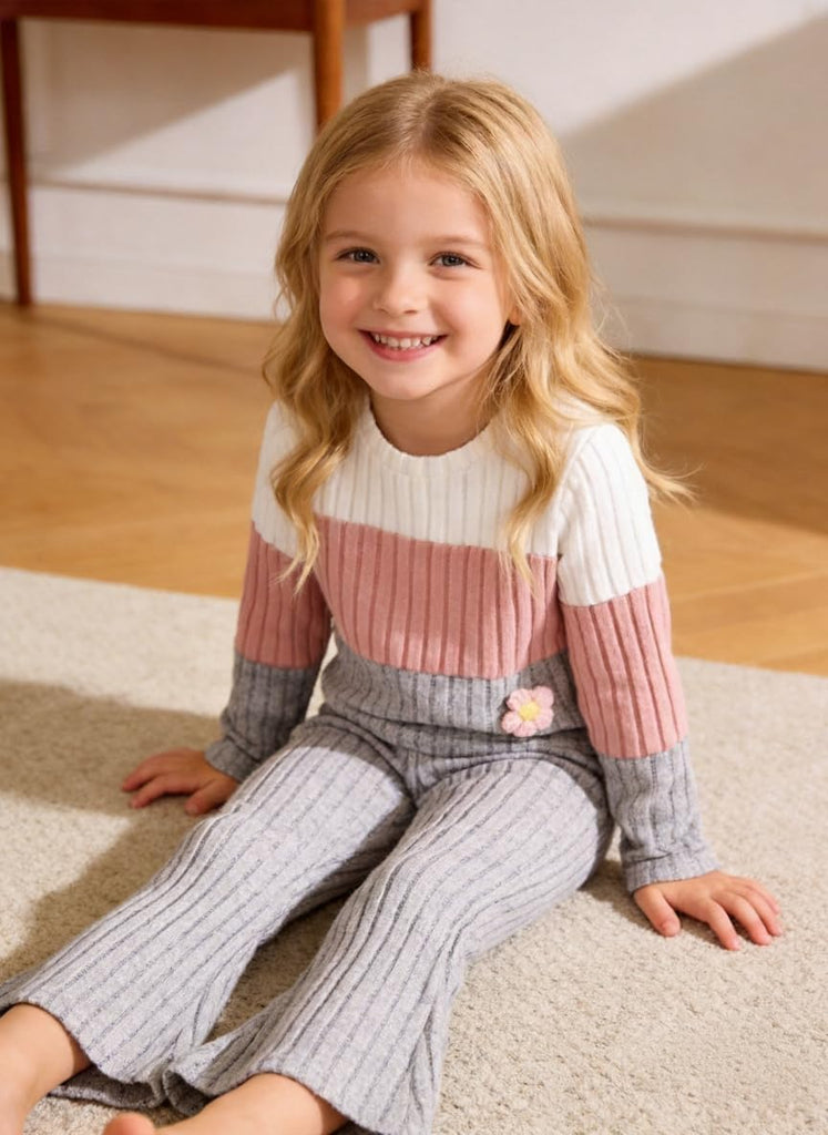 Toddler Girl Clothes Ribbed Fall Winter Outfits for Girls