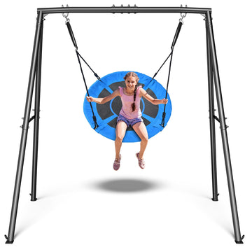 40" Saucer Swing with Stand, Heavy Duty A-Frame