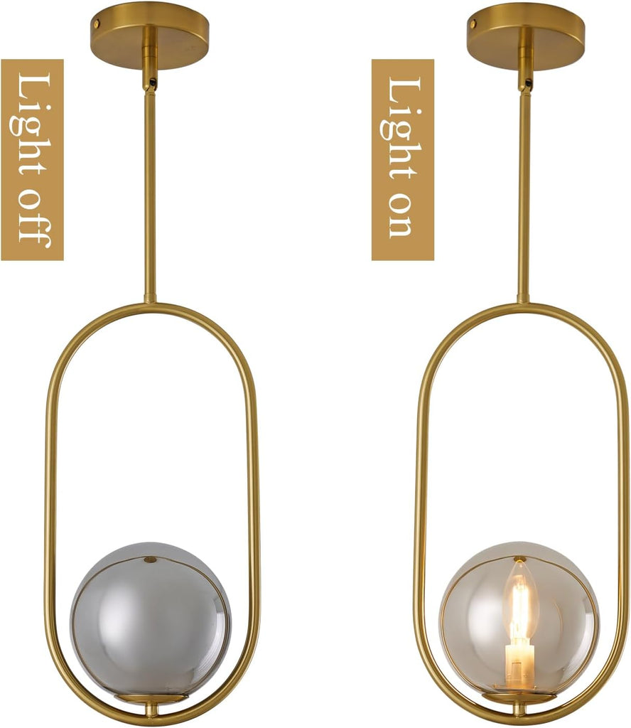 Modern Pendant Lighting Gold Hanging Light Fixture for Sloped Ceiling,Brass Pendant Lighting Fixture Pendant
