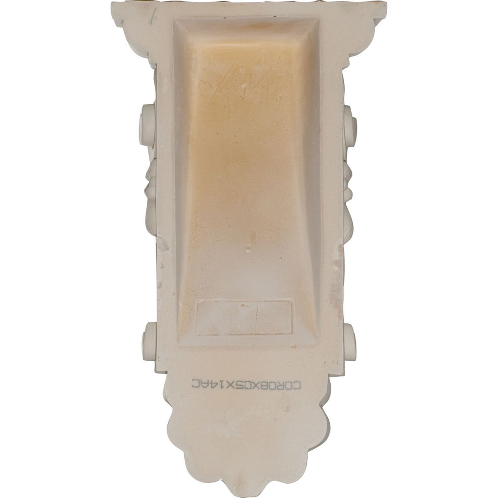 8-Inch W x 5-Inch D x 14 7/8-Inch H Acanthus Shell Corbel , White