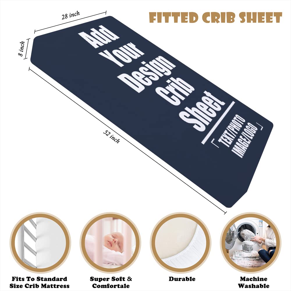 Custom 99% Organic Crib Sheet for Standard Crib, Navy_Blue
