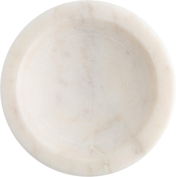 Natural Marble Trinket Dish - 4 inch Decorative Tray for Jewelry, Keys, Coins | Multi-Use Holder Ring Dish | Bathroom