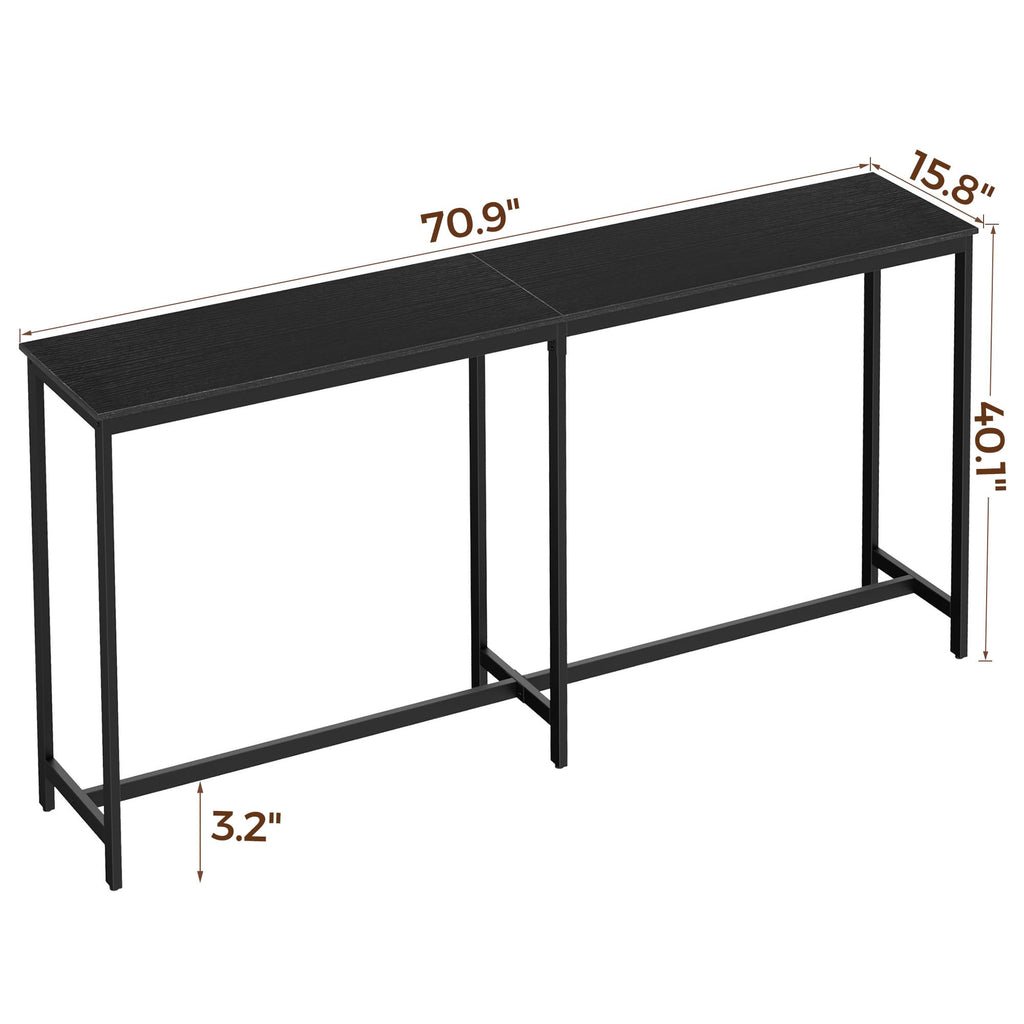 71" L Narrow Long Kitchen Dining Bar Table