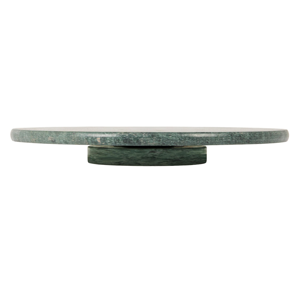 Round Marble Lazy Susan, Green