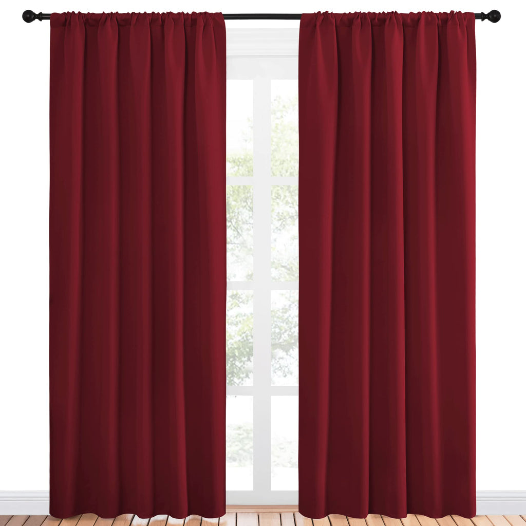 Living Room Curtains for Window - Energy Efficient & Noise Reducing Thermal Insulated Rod Pocket Blackout