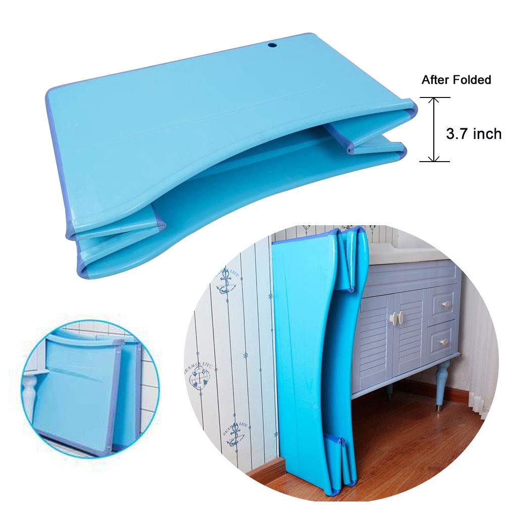 Large Collapsible Foldable Toddler Bathtub Blue