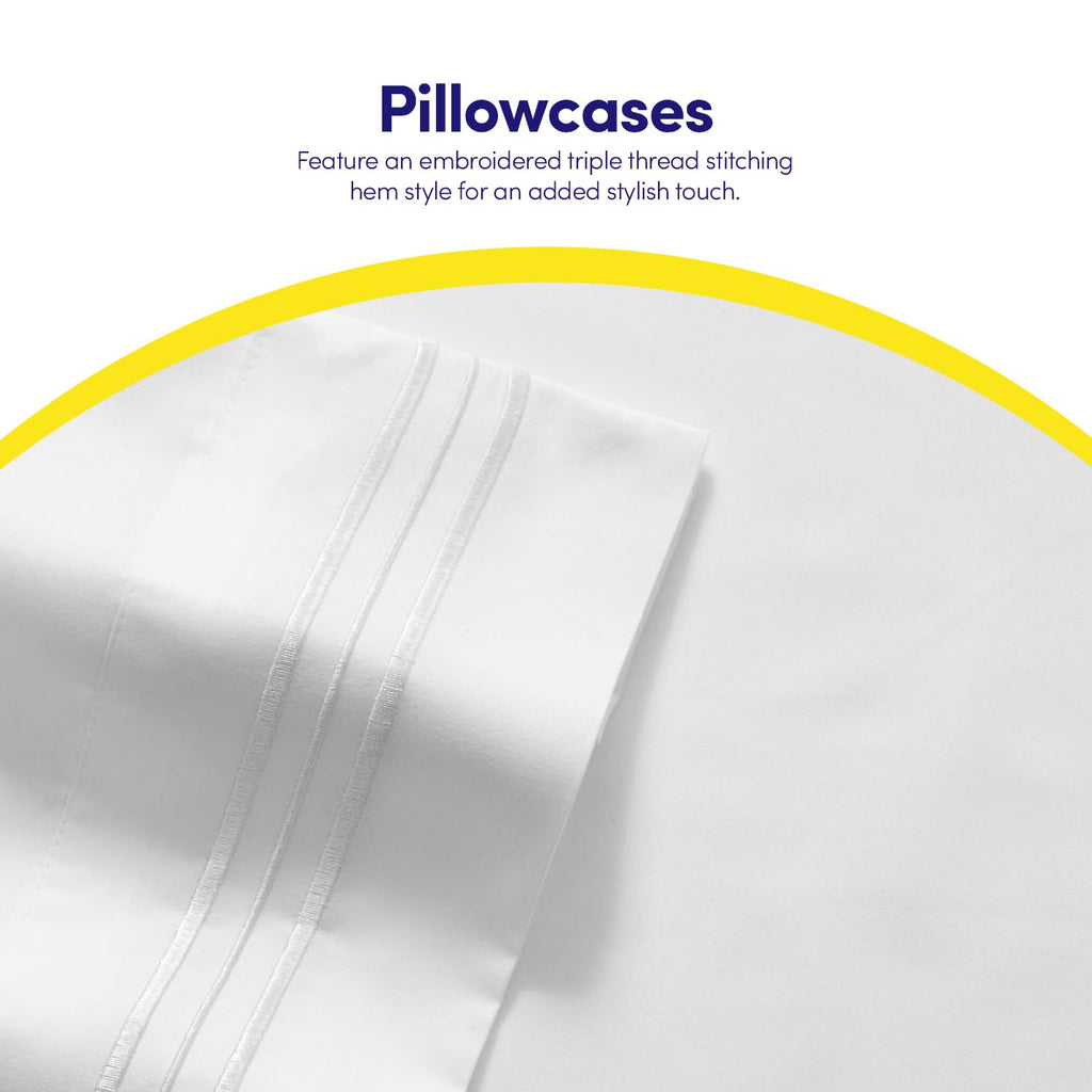 1500 Supreme Collection California King Sheet Sets White - Luxury Hotel Bed Sheets and Pillowcase Set for California