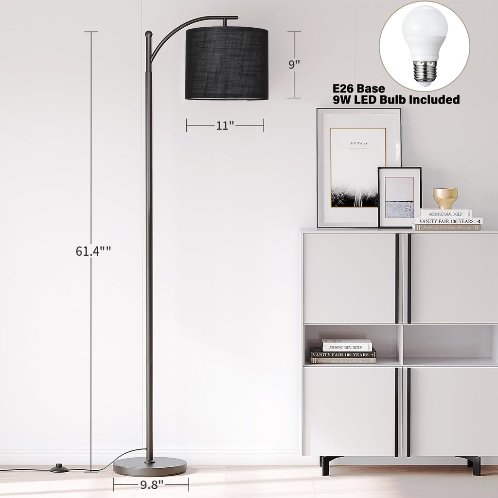 Arc Floor Lamp, Modern Floor Lamp with 3 Color Temperatures Bulb