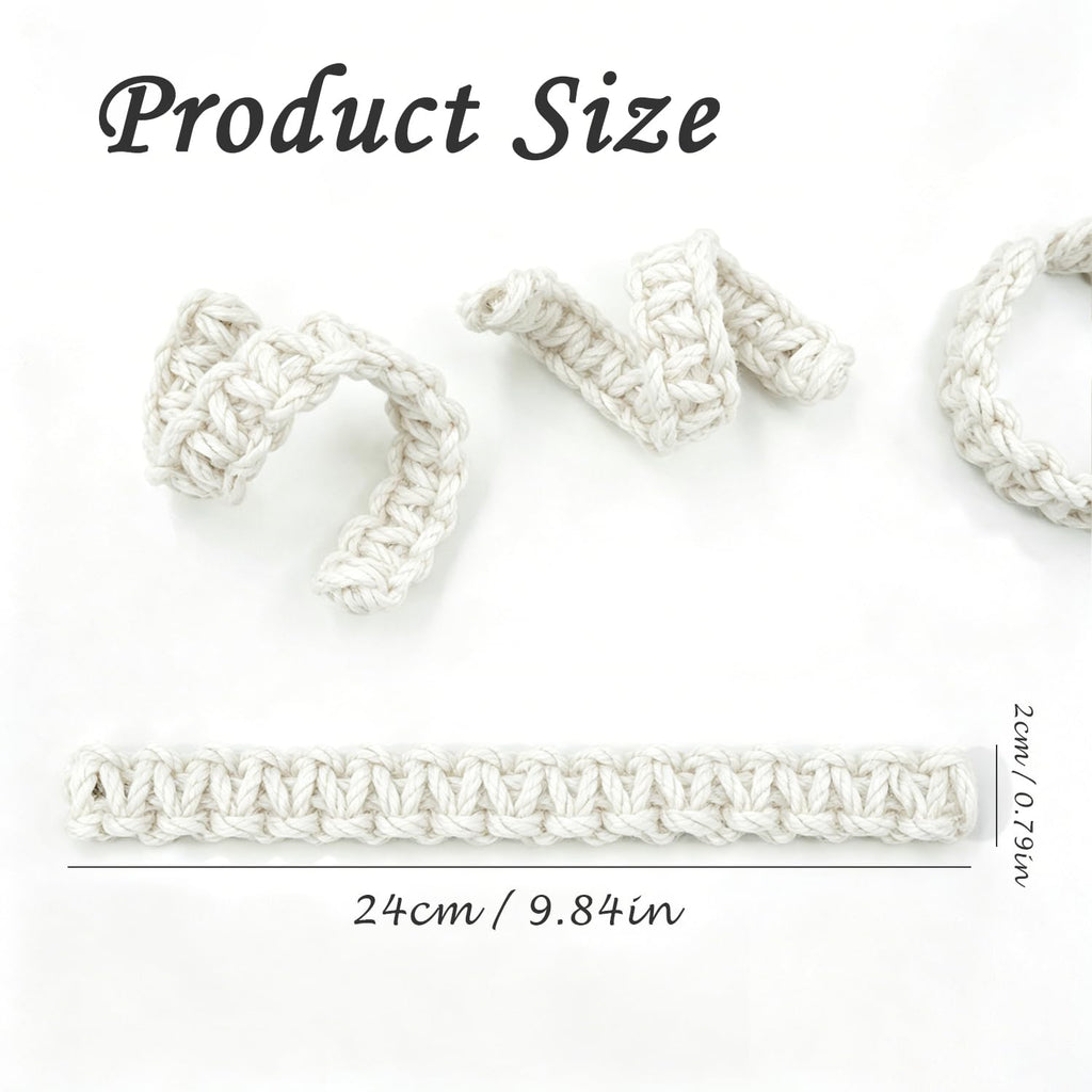 Braided Curtain Tiebacks, Boho Handmade Curtain Holdbacks - 4 Pack