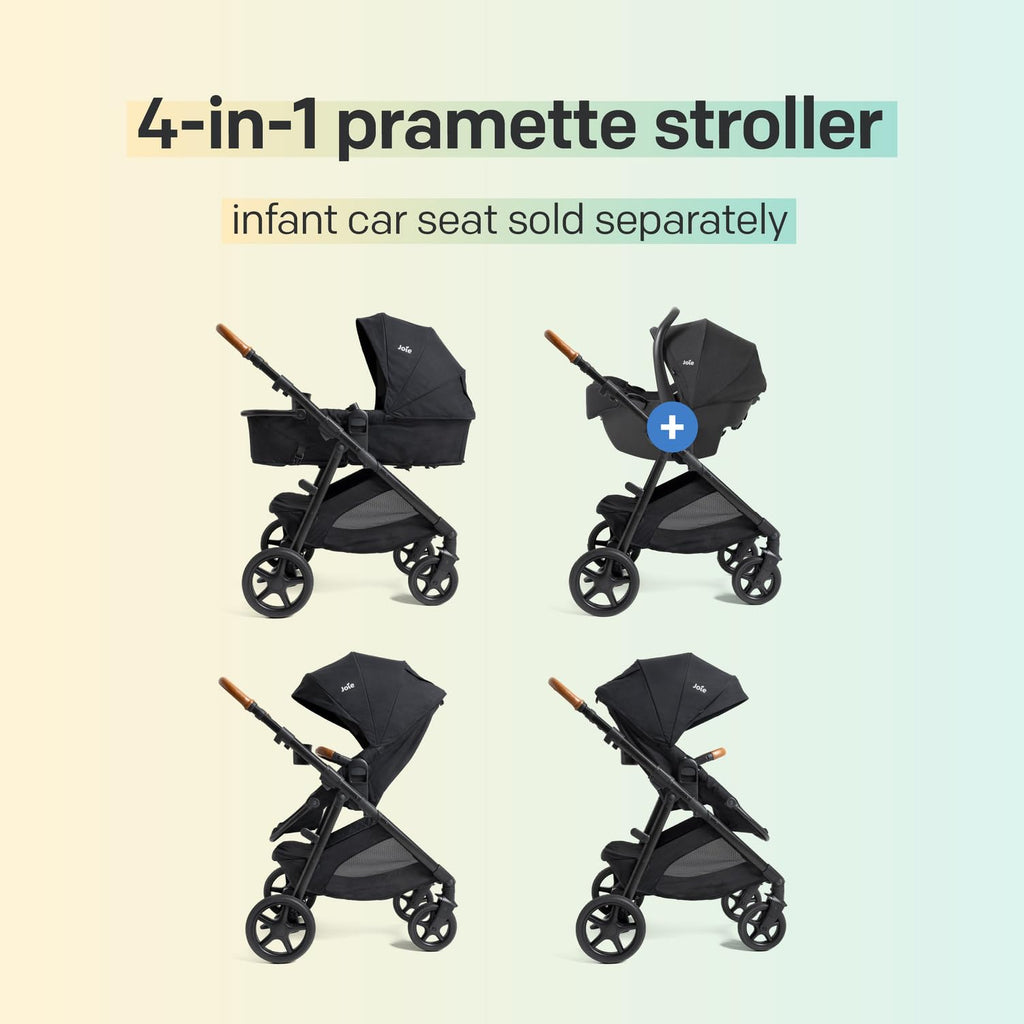 Joie Ginger Pramette Stroller & Mint Latch Infant Car Seat Travel System