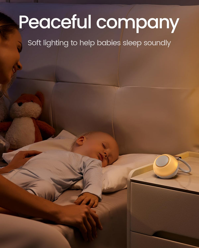 Portable Sound Machine with AI Cry Detection White Noise Machine