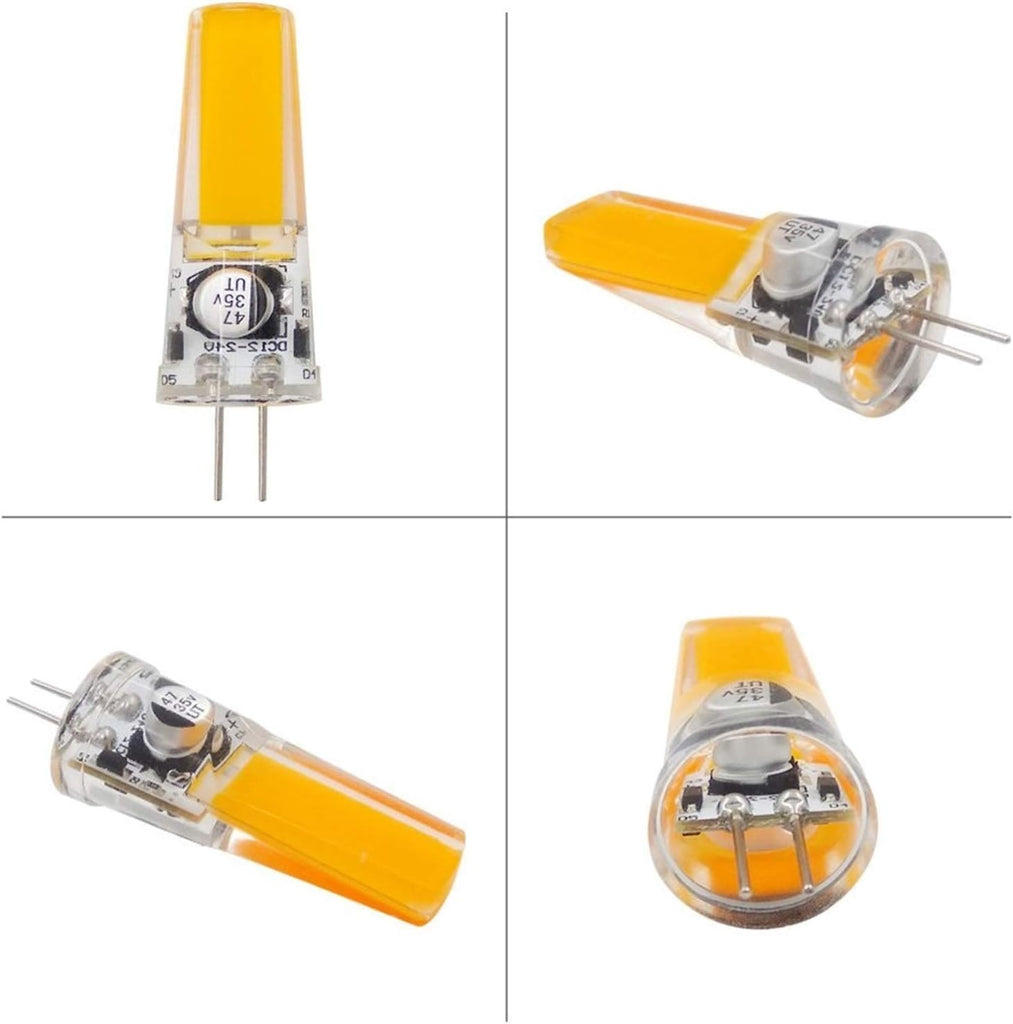 Low Voltage Lights LED No-Dimmable Bi-pin Base Bulb, GY6.35 GY6.35/G6.35, AC/DC 12-24 Volt, 3Watt Equivalent to T4 JC