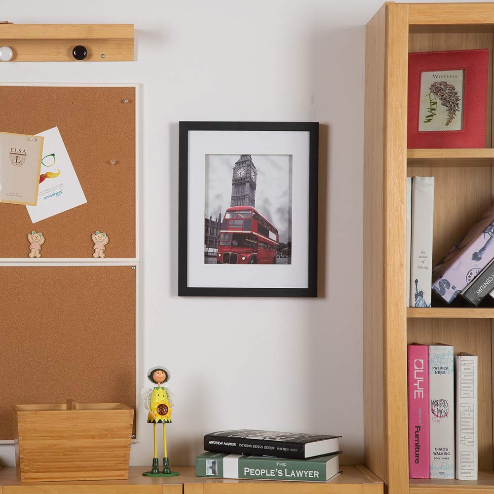 5x7 Shadow Box 3D Picture Frame, Wood & Real Glass, 2 Pack, Black