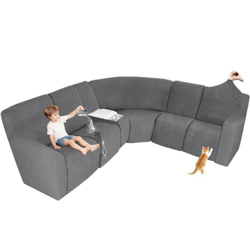 100% Waterproof Recliner Sectional Couch Covers L Shape Stretch Corner Reclining Sectional Sofa Cover Washable