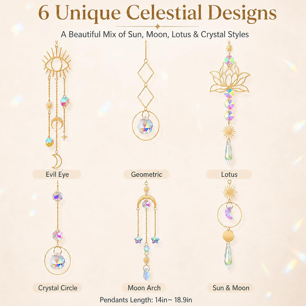 Suncatcher Crystal Hanging Prism with Chain Pendant Ornament Crystal Balls for Window