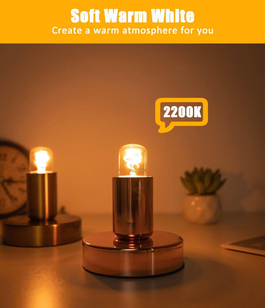 3 Pack Vintage E26 LED Bulb 1.5W, T28 Amber Night Light Bulbs