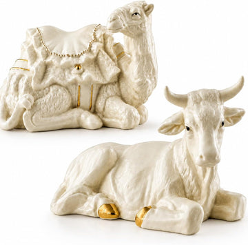 Living Nativity Ox & Camel | Parian China | Made in Ireland