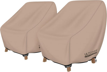 Waterproof Patio Chair Cover 2 Pack Outdoor Lounge Deep Seat Single Lawn Chair Covers 32W x 34D x 34H inches