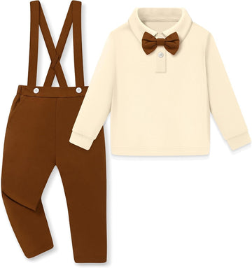 Toddler Baby Boy Clothes Cute Overalls Fall Winter Outfits Set 1