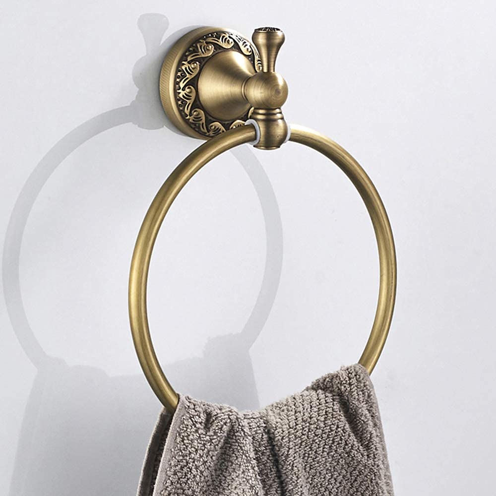 Antique Brass Towel Bar Set, Adjustable Bathroom Accessories Include Expandable Towel Holder Toilet Paper Holder