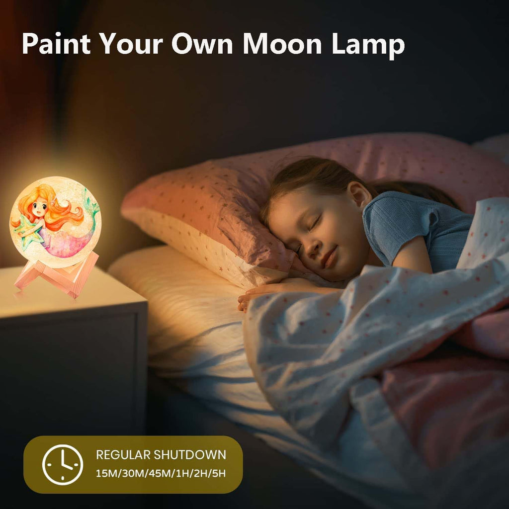 Paint Your Own Moon Lamp Kit, Updated USB Rechargeable, Kids Crafts