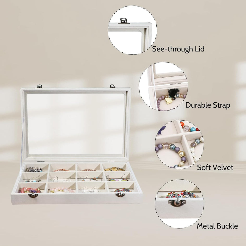 Jewelry Organizer, Dustproof Bracelet Organizer Box, 13.78"x9.4"