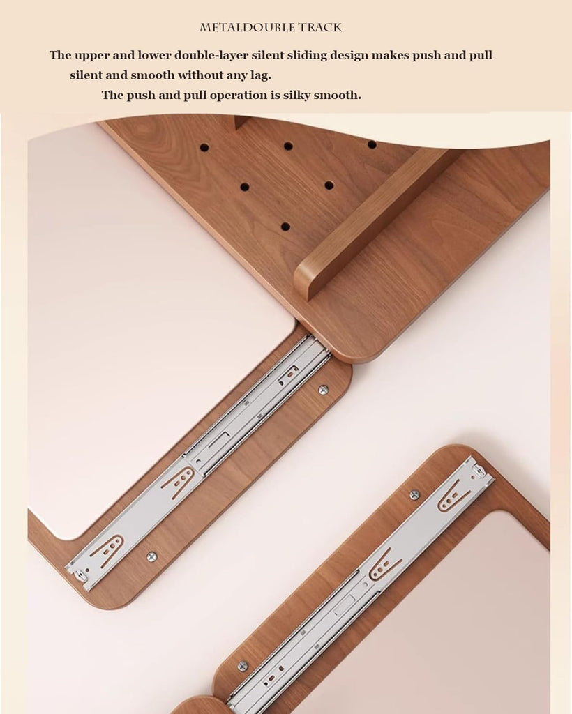 Sliding Wall Mirror,Full Length Mirror with Shelf and Hooks