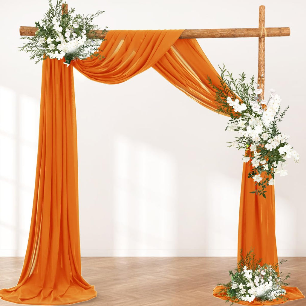 Wedding Arch Draping Fabric 30'' x 18FT Sheer Chiffon Arch Drape Backdrop