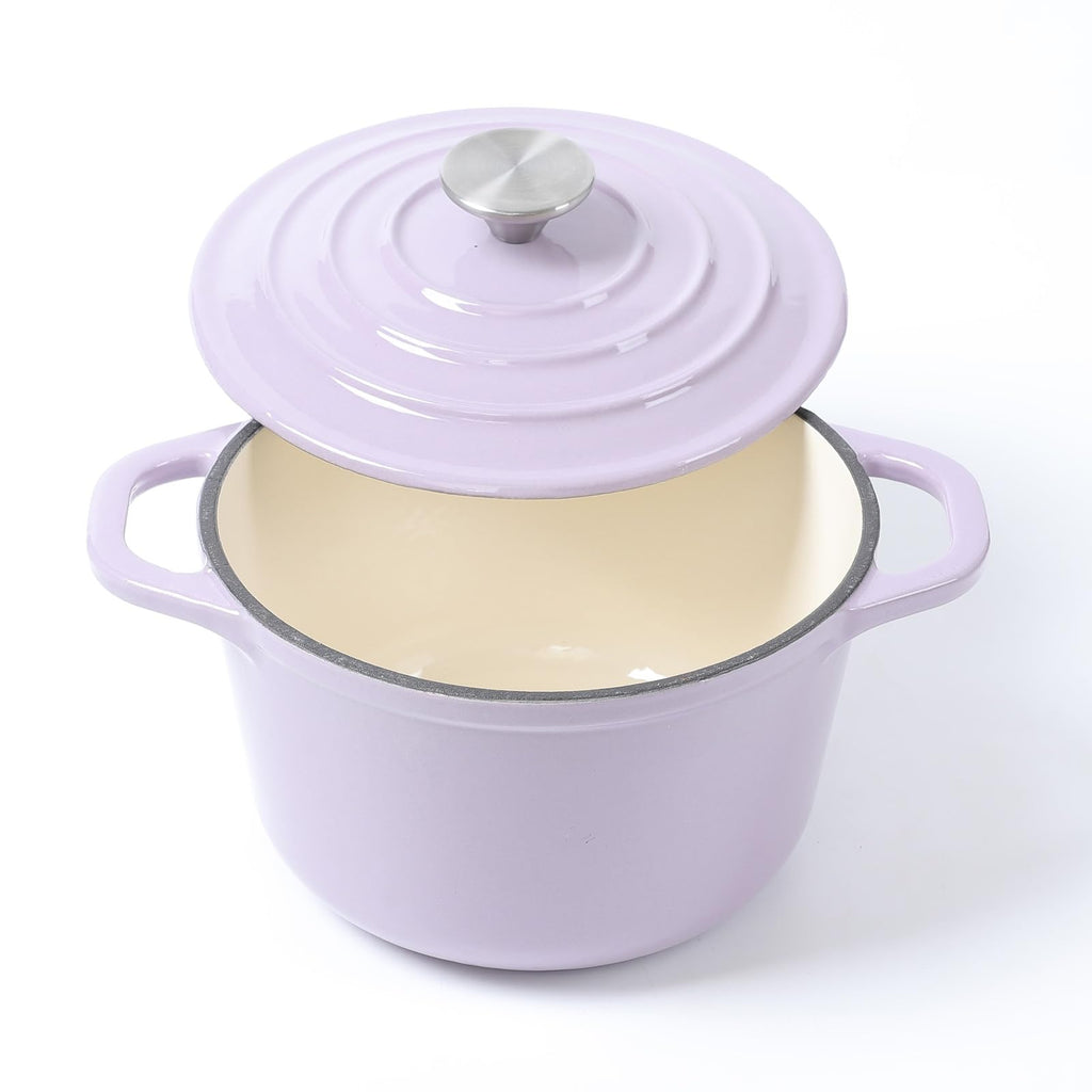 Enameled Cast Iron 1.5-Quart Mini Dutch Oven Purple